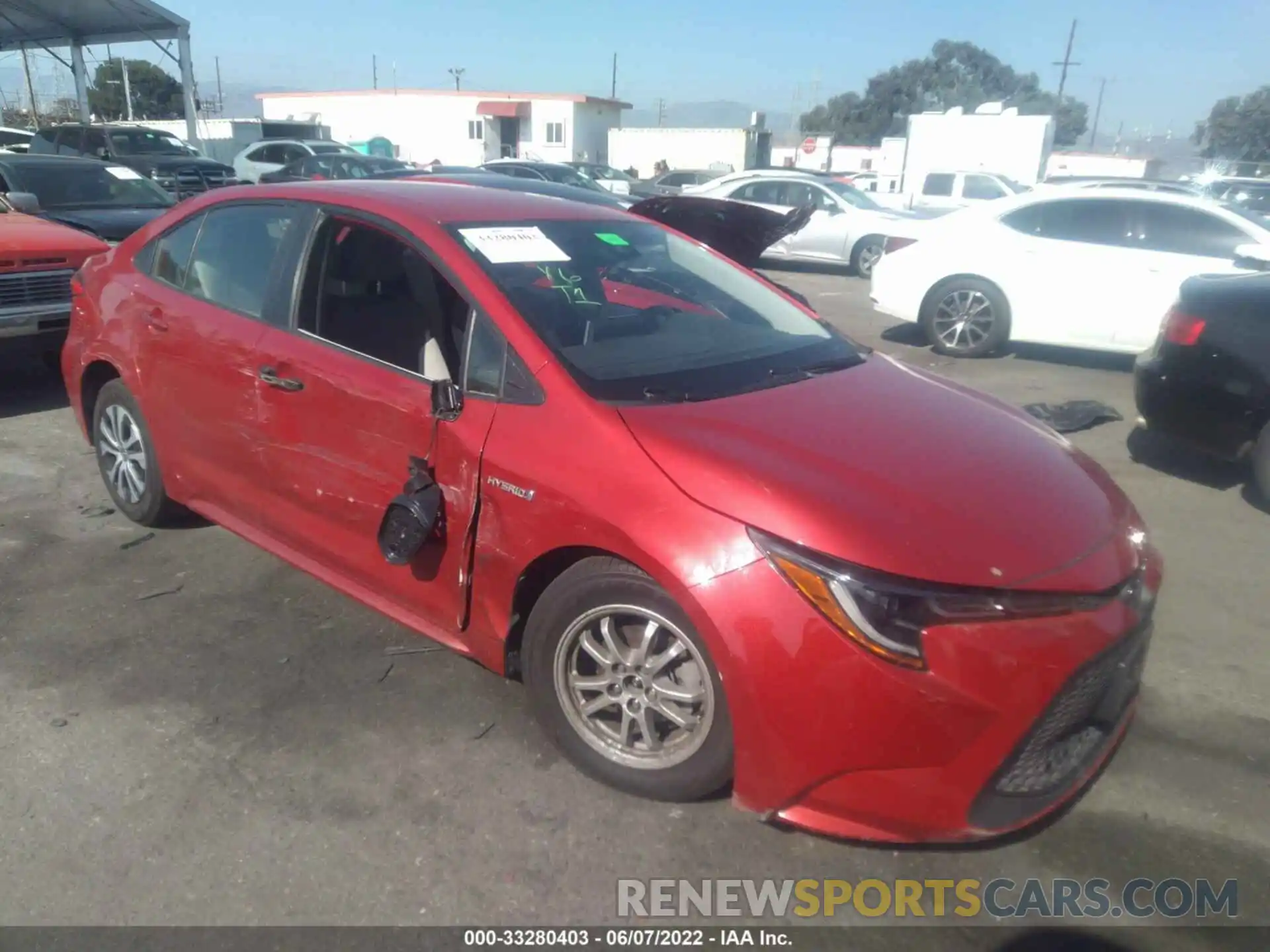 1 Photograph of a damaged car JTDEBRBE6LJ026159 TOYOTA COROLLA 2020