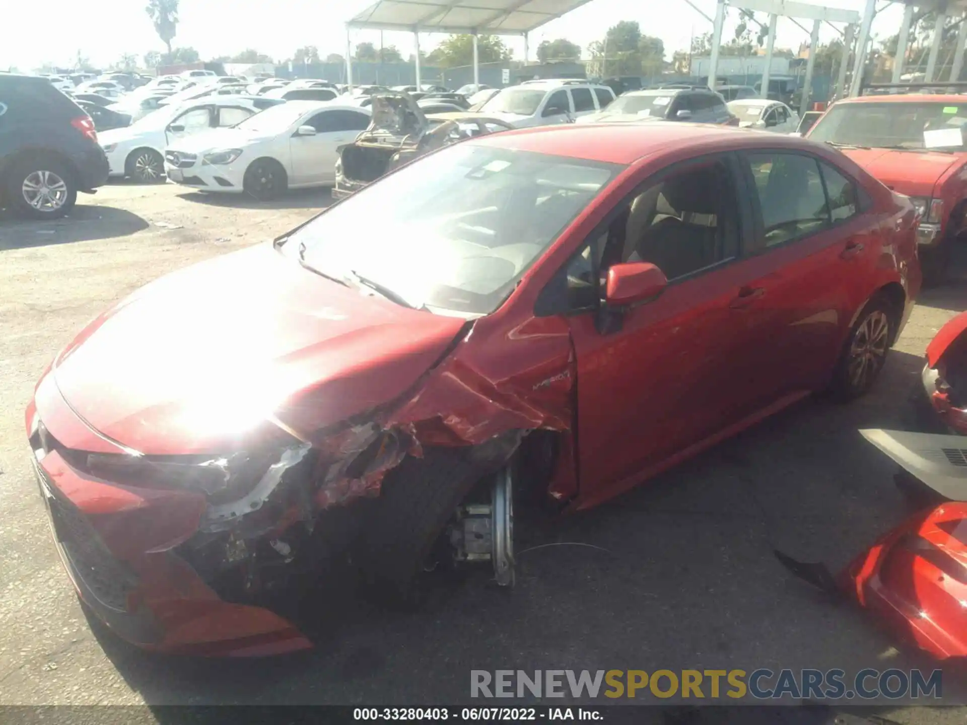 2 Photograph of a damaged car JTDEBRBE6LJ026159 TOYOTA COROLLA 2020