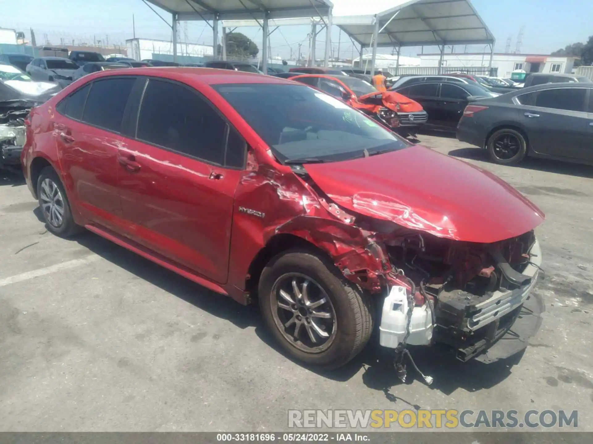 1 Photograph of a damaged car JTDEBRBE6LJ026873 TOYOTA COROLLA 2020