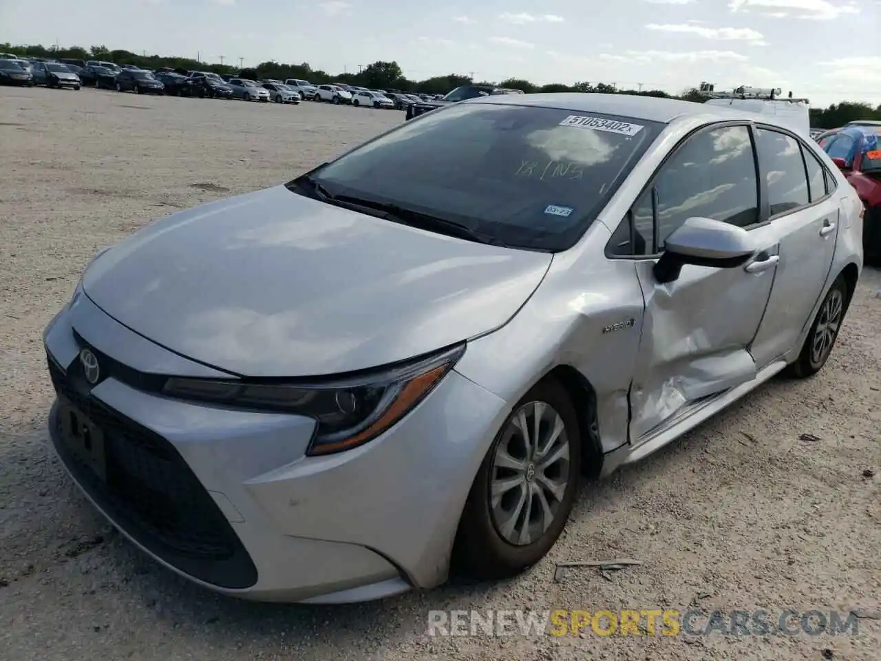 2 Photograph of a damaged car JTDEBRBE6LJ026971 TOYOTA COROLLA 2020