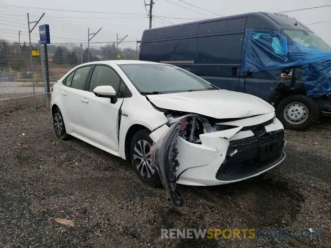 1 Photograph of a damaged car JTDEBRBE6LJ027733 TOYOTA COROLLA 2020