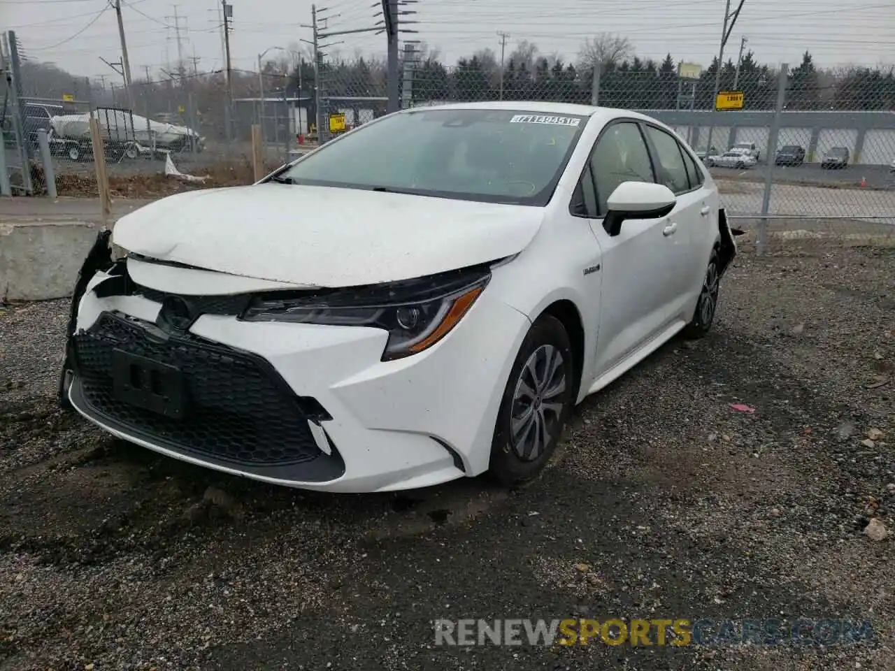 2 Photograph of a damaged car JTDEBRBE6LJ027733 TOYOTA COROLLA 2020