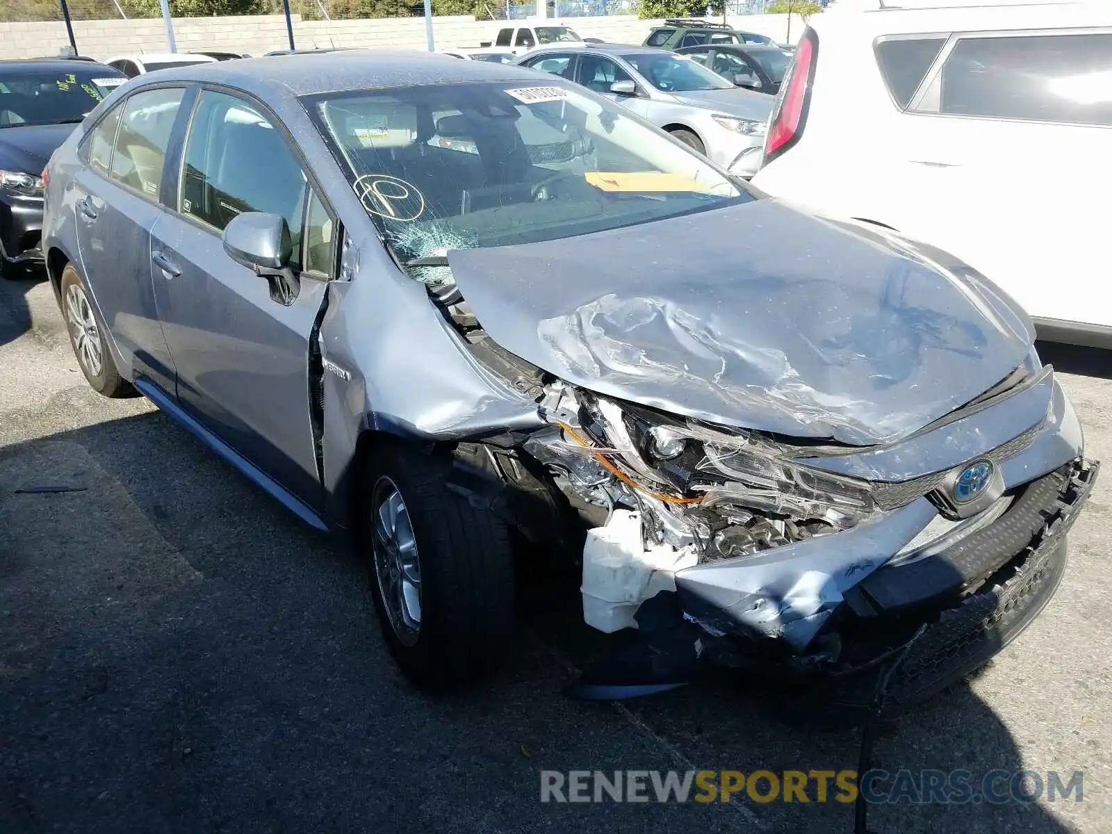 1 Photograph of a damaged car JTDEBRBE6LJ029210 TOYOTA COROLLA 2020