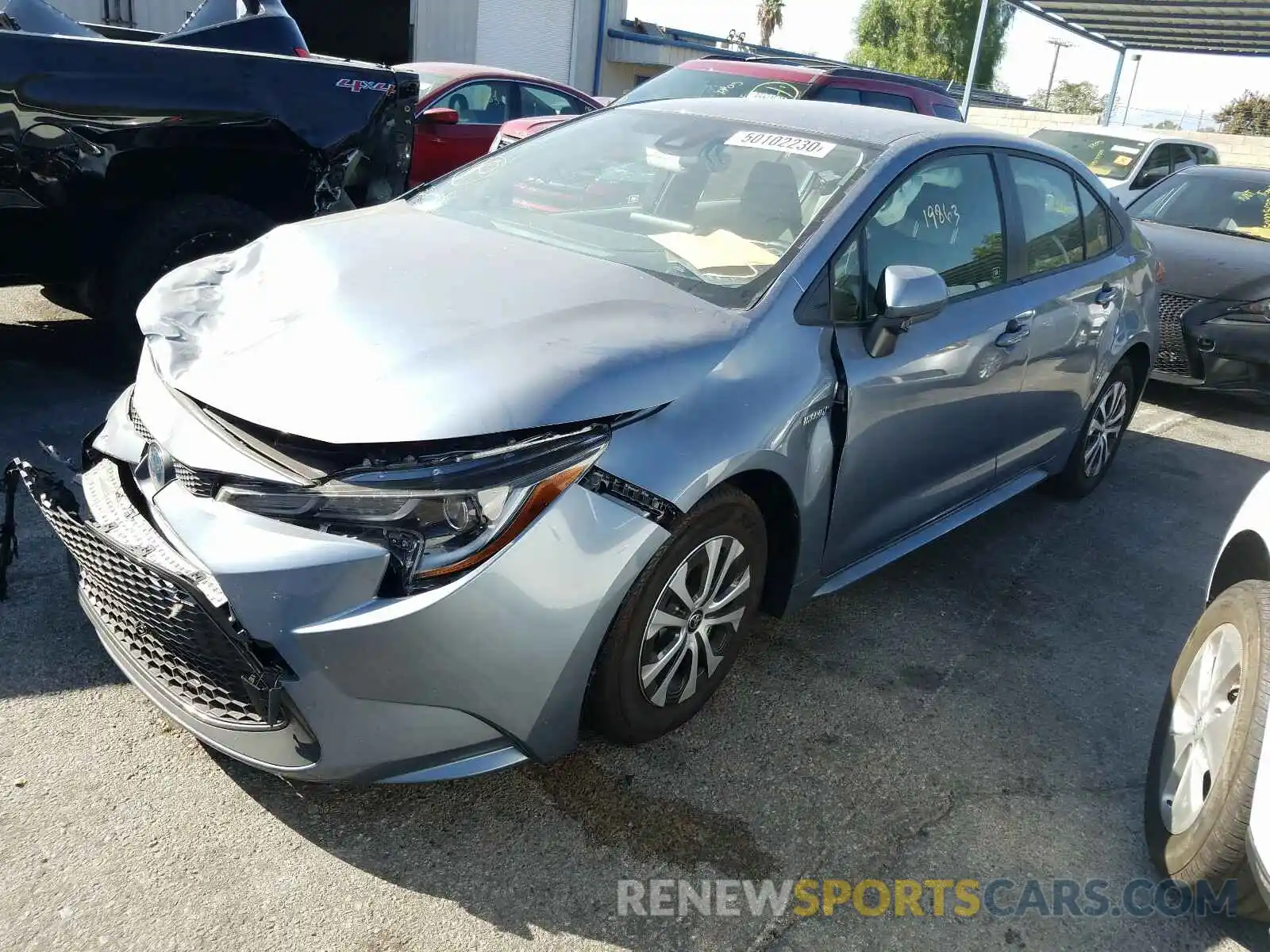 2 Photograph of a damaged car JTDEBRBE6LJ029210 TOYOTA COROLLA 2020