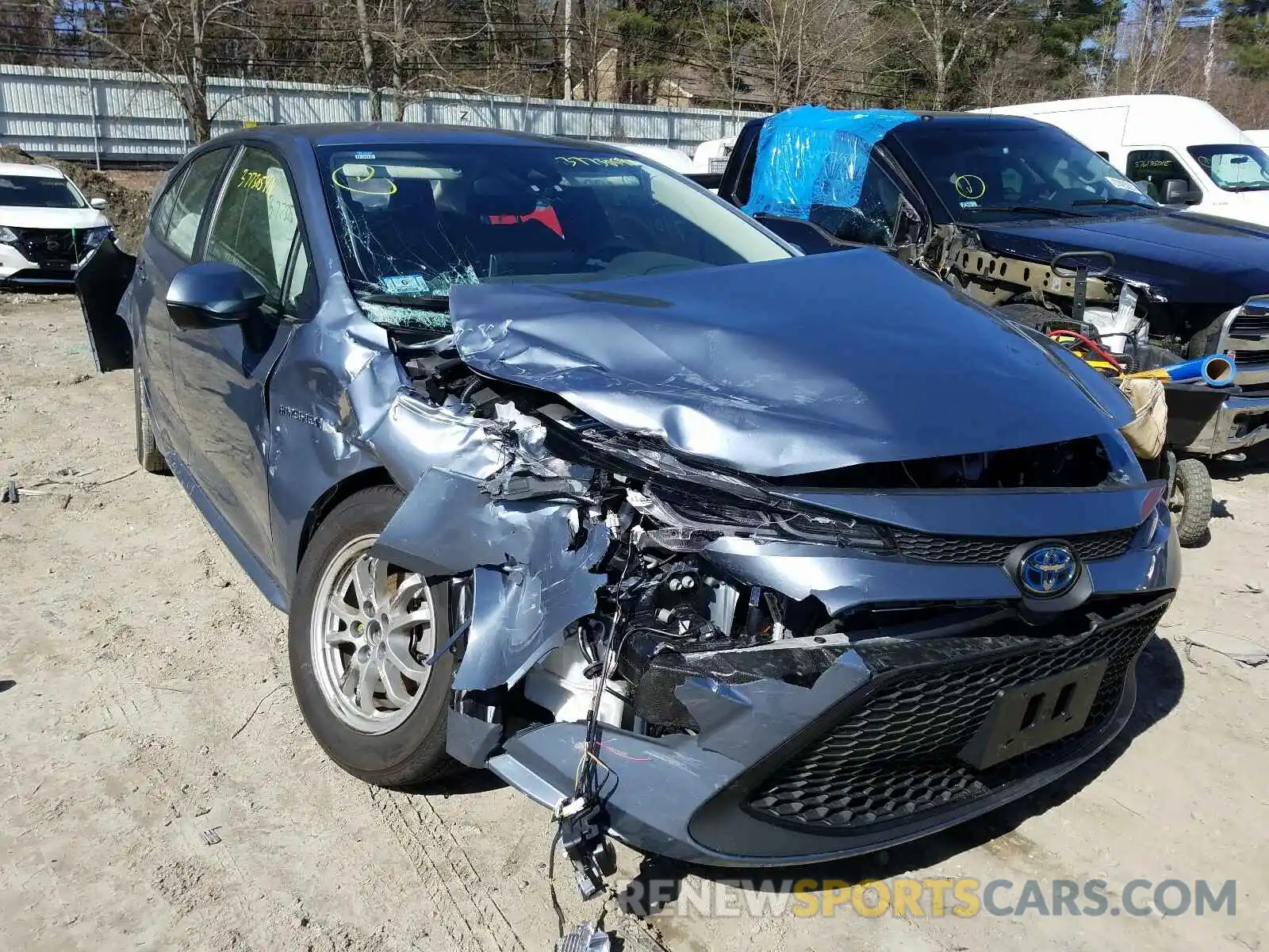 1 Photograph of a damaged car JTDEBRBE6LJ029286 TOYOTA COROLLA 2020