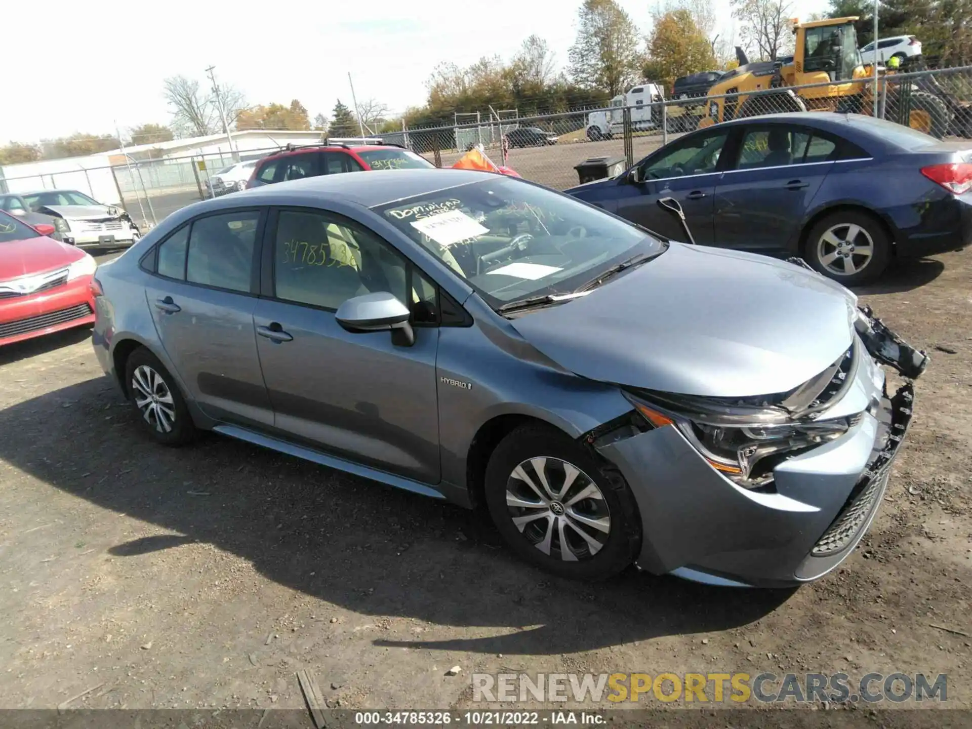 1 Photograph of a damaged car JTDEBRBE6LJ029448 TOYOTA COROLLA 2020