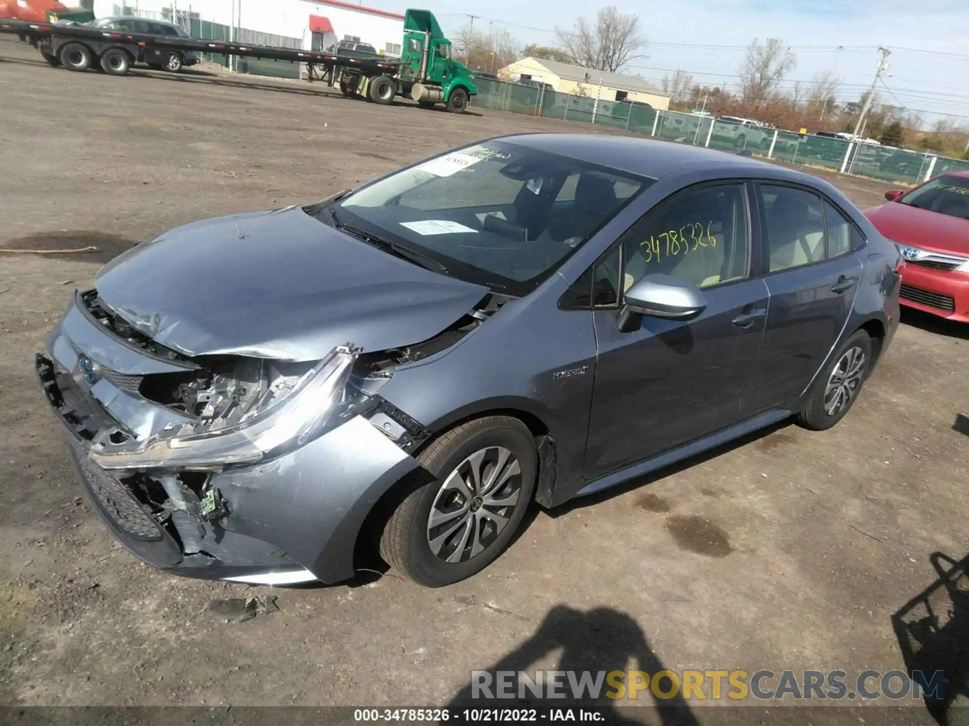 2 Photograph of a damaged car JTDEBRBE6LJ029448 TOYOTA COROLLA 2020