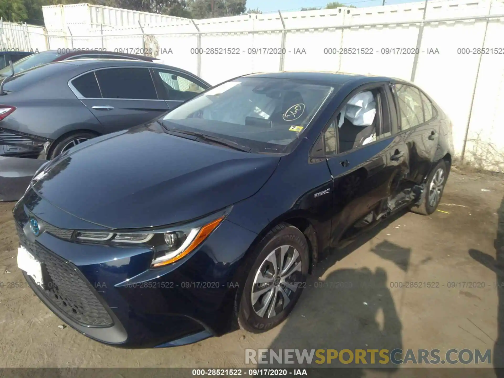 2 Photograph of a damaged car JTDEBRBE6LJ029451 TOYOTA COROLLA 2020