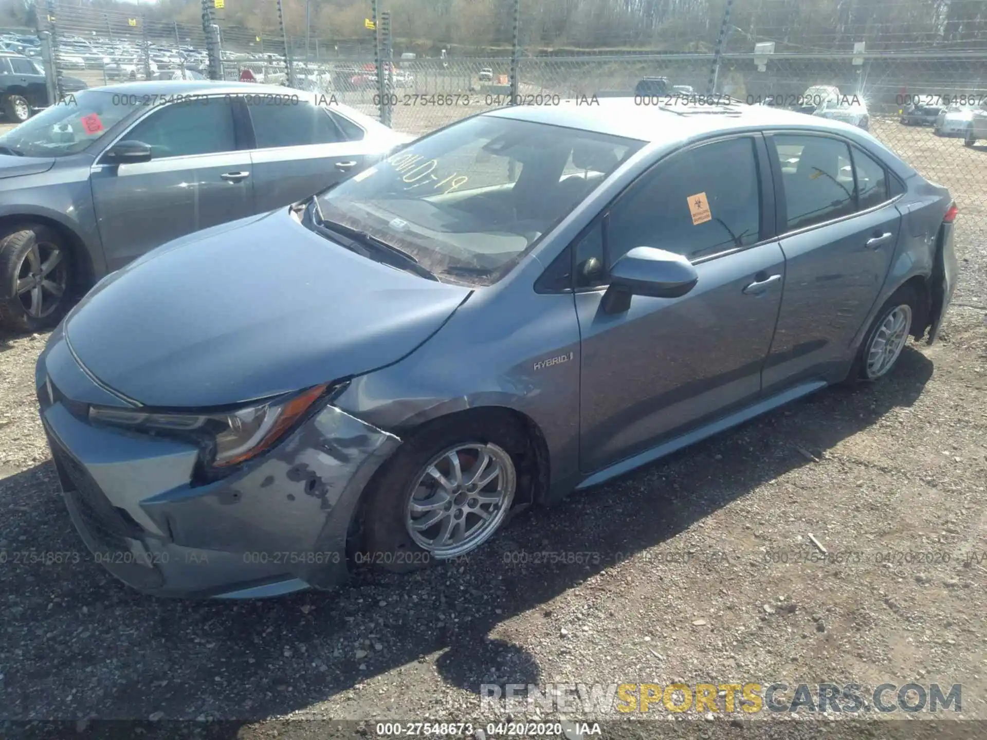 2 Photograph of a damaged car JTDEBRBE7LJ000802 TOYOTA COROLLA 2020