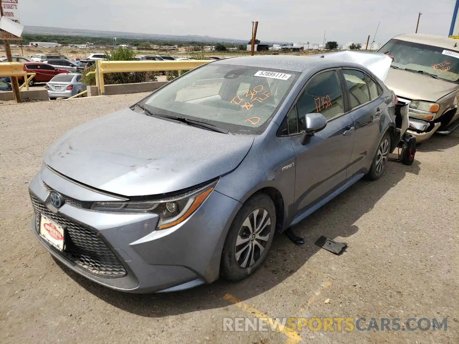 2 Photograph of a damaged car JTDEBRBE7LJ001058 TOYOTA COROLLA 2020