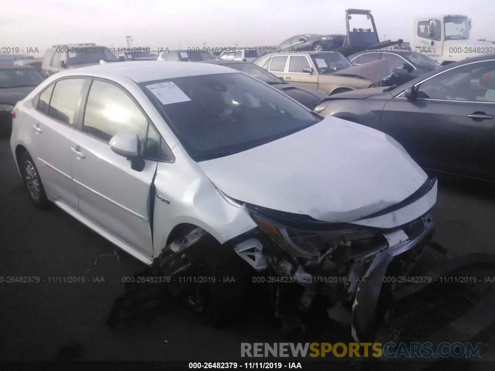 1 Photograph of a damaged car JTDEBRBE7LJ001691 TOYOTA COROLLA 2020