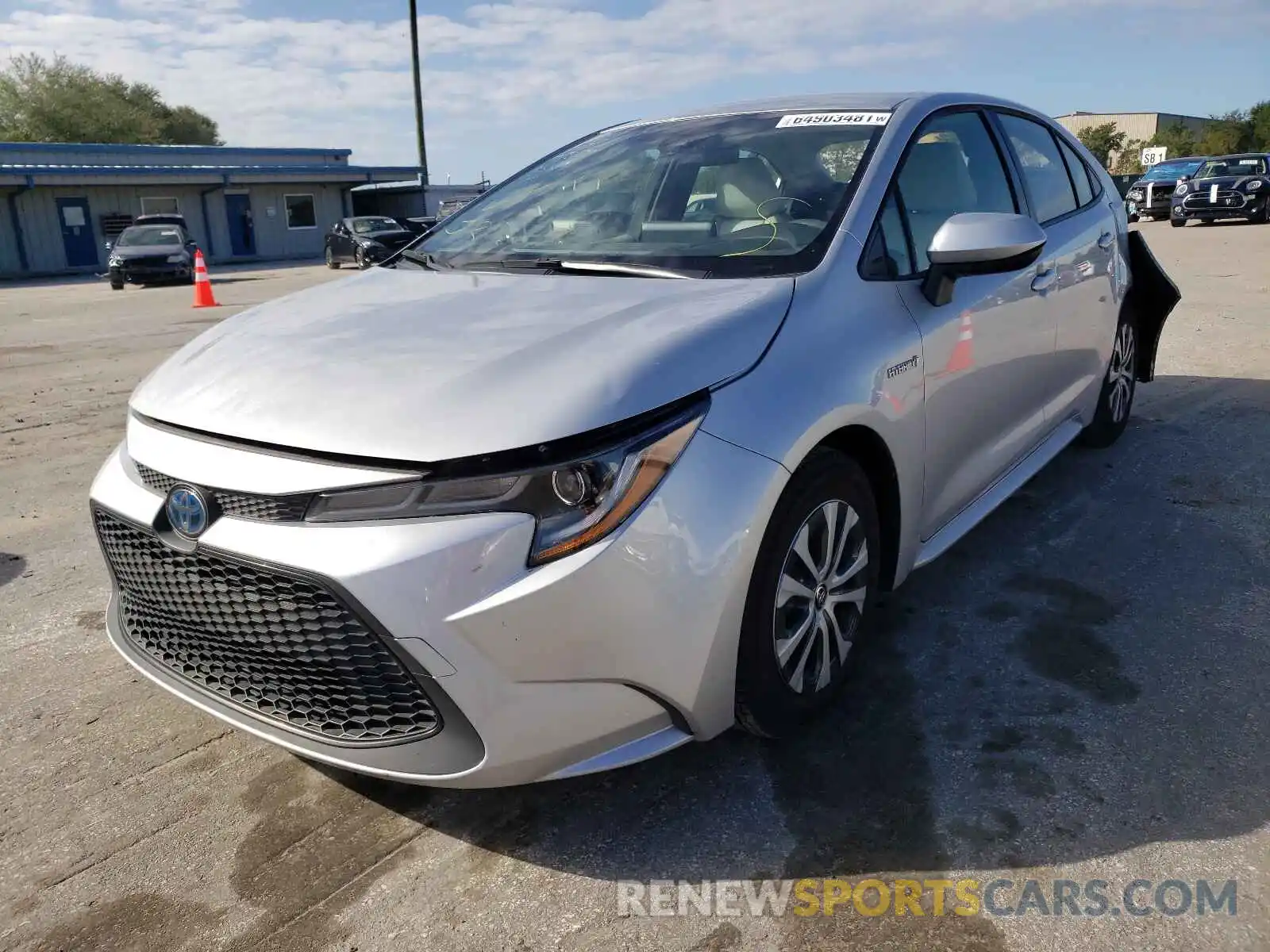 2 Photograph of a damaged car JTDEBRBE7LJ002257 TOYOTA COROLLA 2020