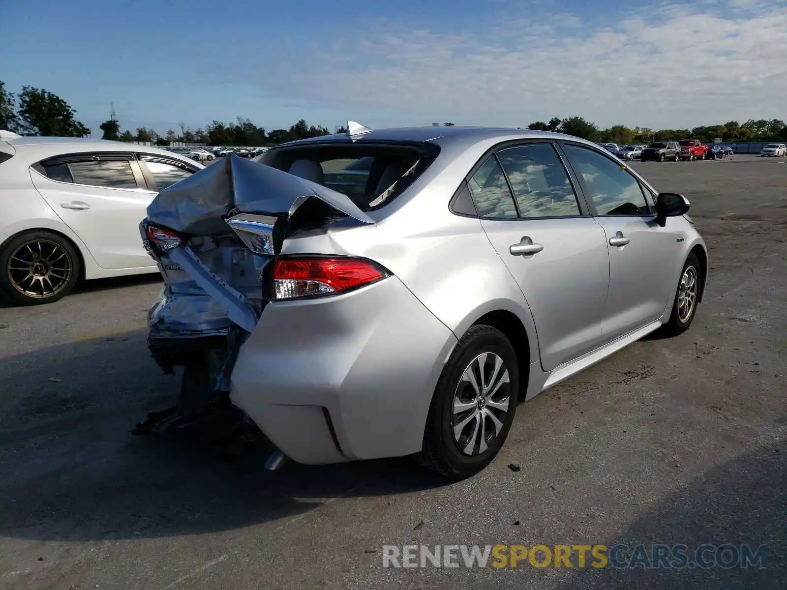 4 Photograph of a damaged car JTDEBRBE7LJ002257 TOYOTA COROLLA 2020