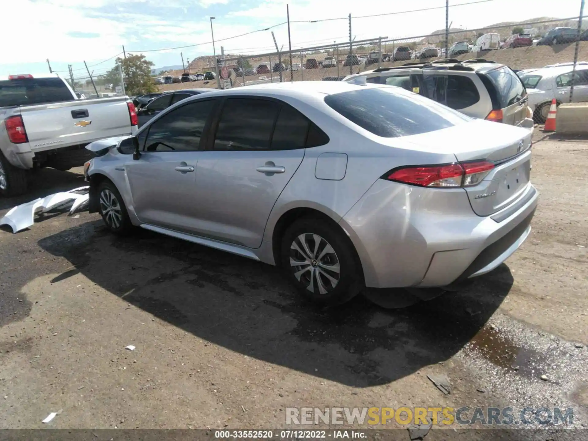 3 Photograph of a damaged car JTDEBRBE7LJ002730 TOYOTA COROLLA 2020