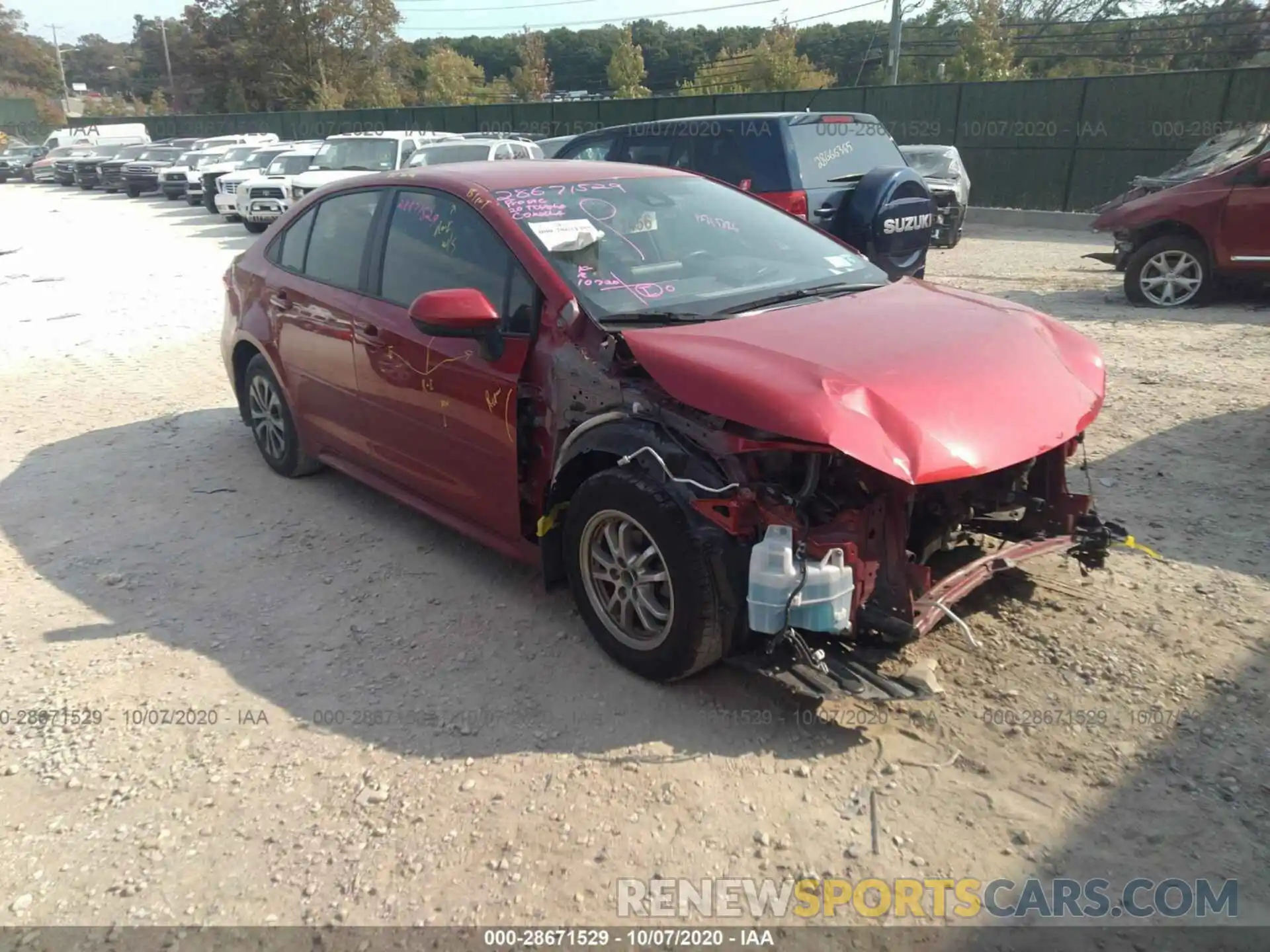 1 Photograph of a damaged car JTDEBRBE7LJ003070 TOYOTA COROLLA 2020