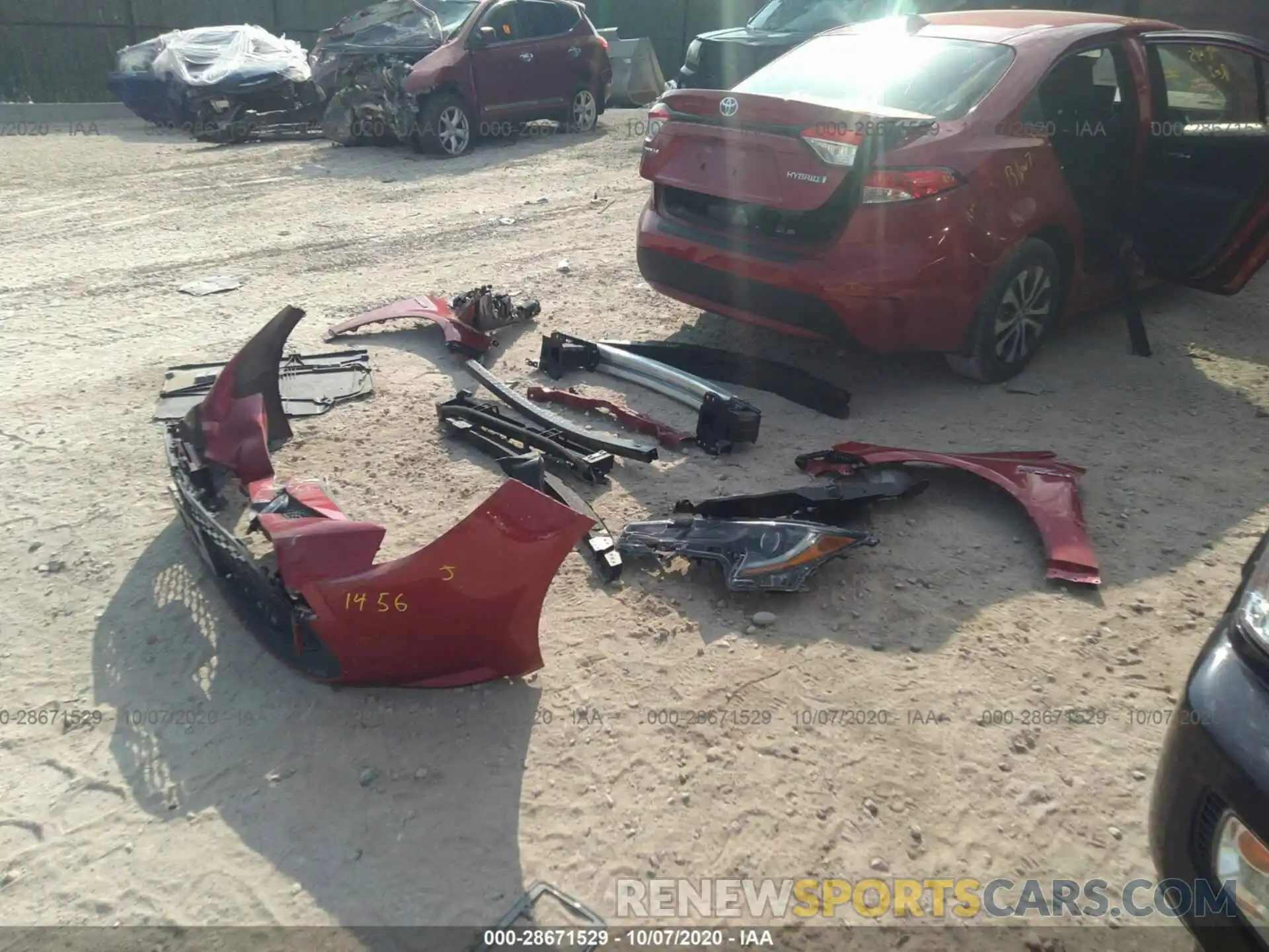 12 Photograph of a damaged car JTDEBRBE7LJ003070 TOYOTA COROLLA 2020