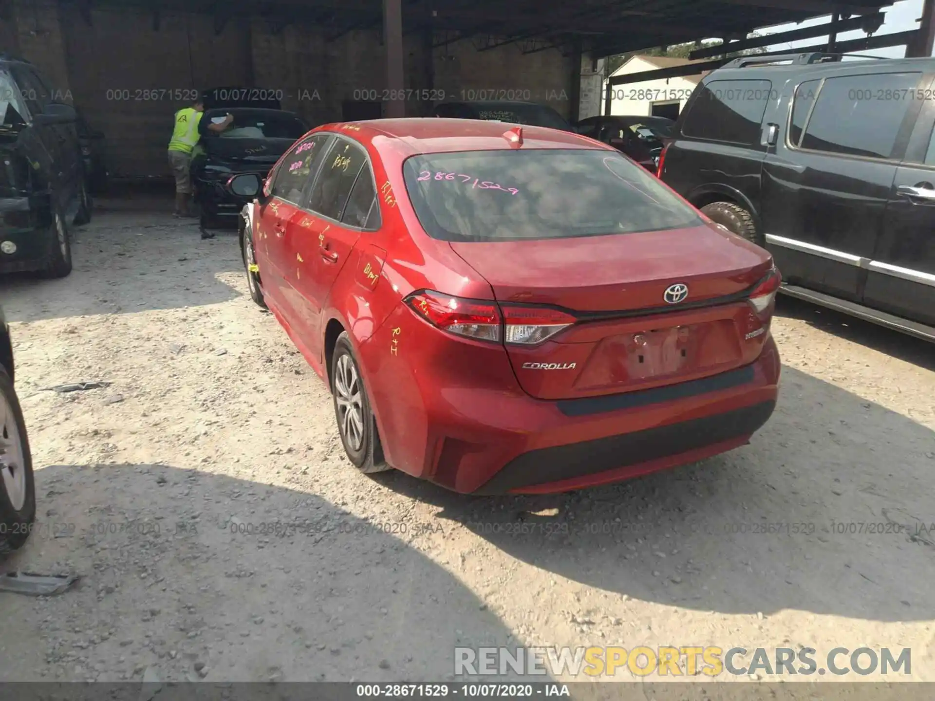 3 Photograph of a damaged car JTDEBRBE7LJ003070 TOYOTA COROLLA 2020