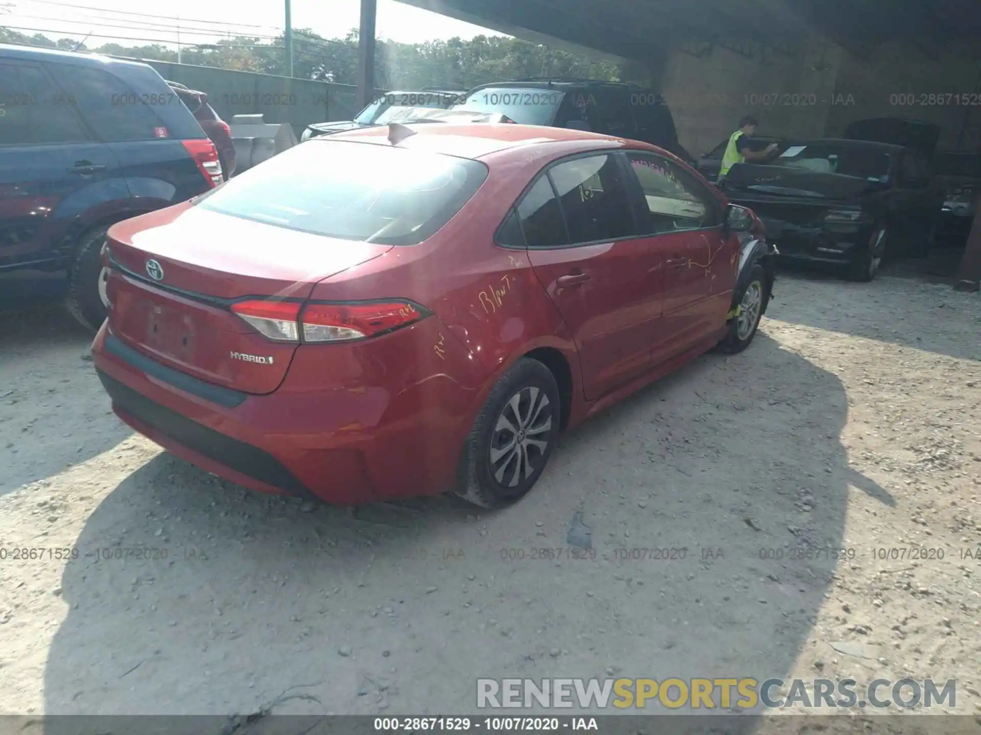 4 Photograph of a damaged car JTDEBRBE7LJ003070 TOYOTA COROLLA 2020