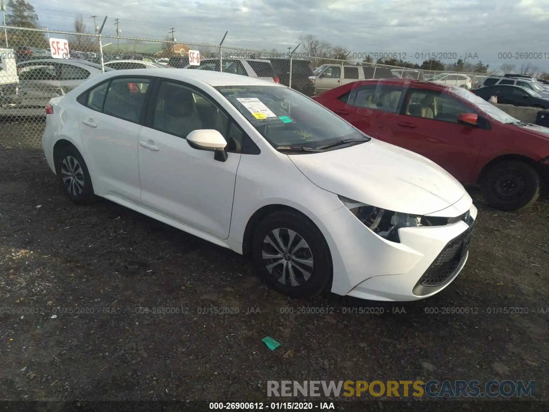 1 Photograph of a damaged car JTDEBRBE7LJ004042 TOYOTA COROLLA 2020