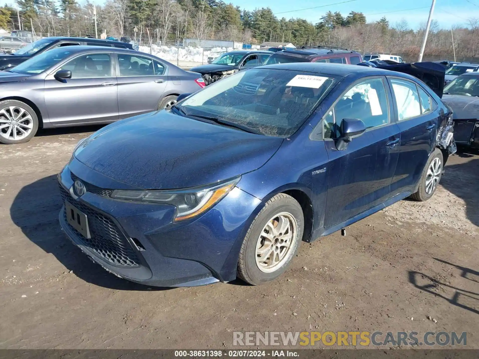 2 Photograph of a damaged car JTDEBRBE7LJ005028 TOYOTA COROLLA 2020