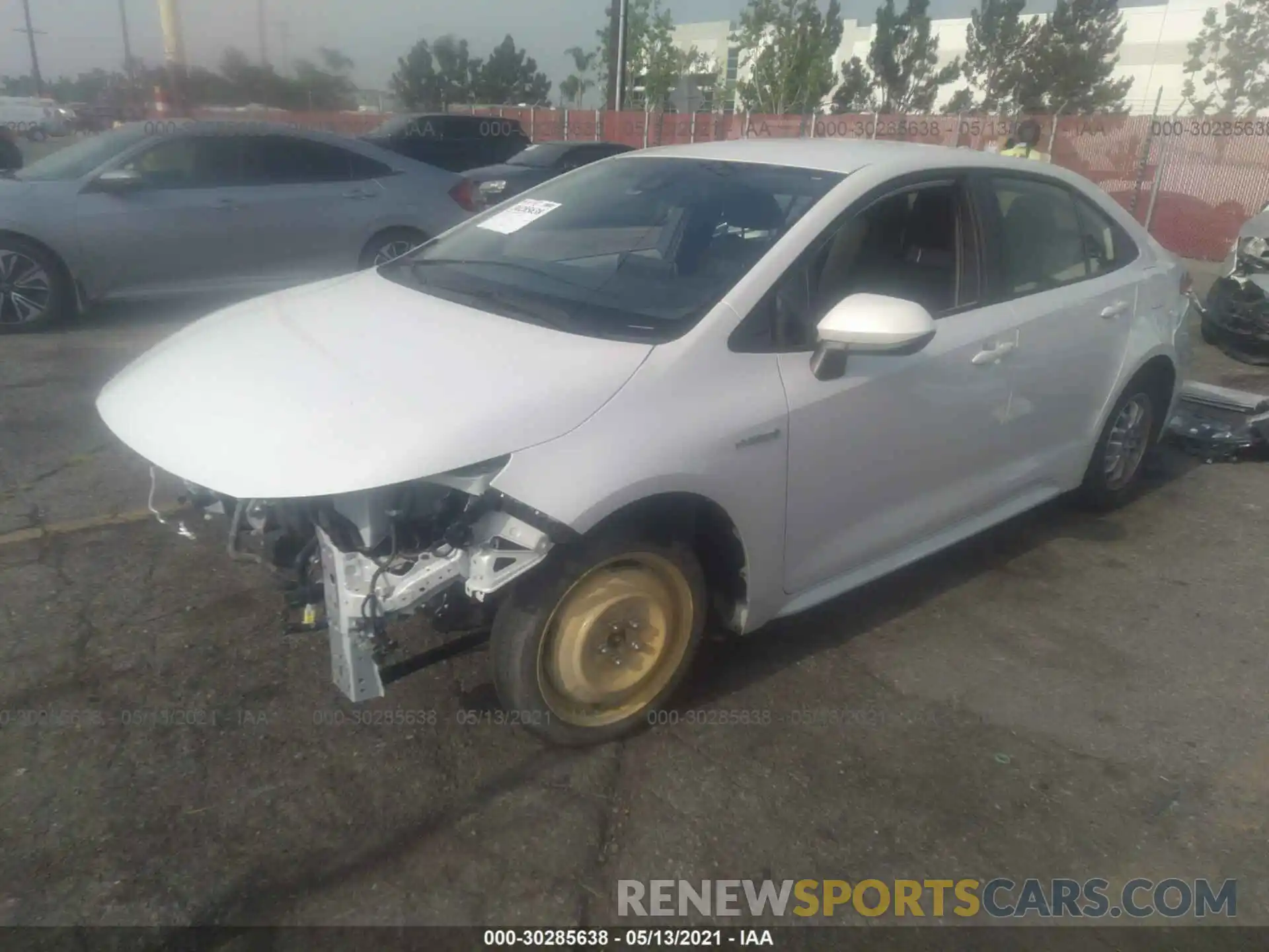 2 Photograph of a damaged car JTDEBRBE7LJ005790 TOYOTA COROLLA 2020