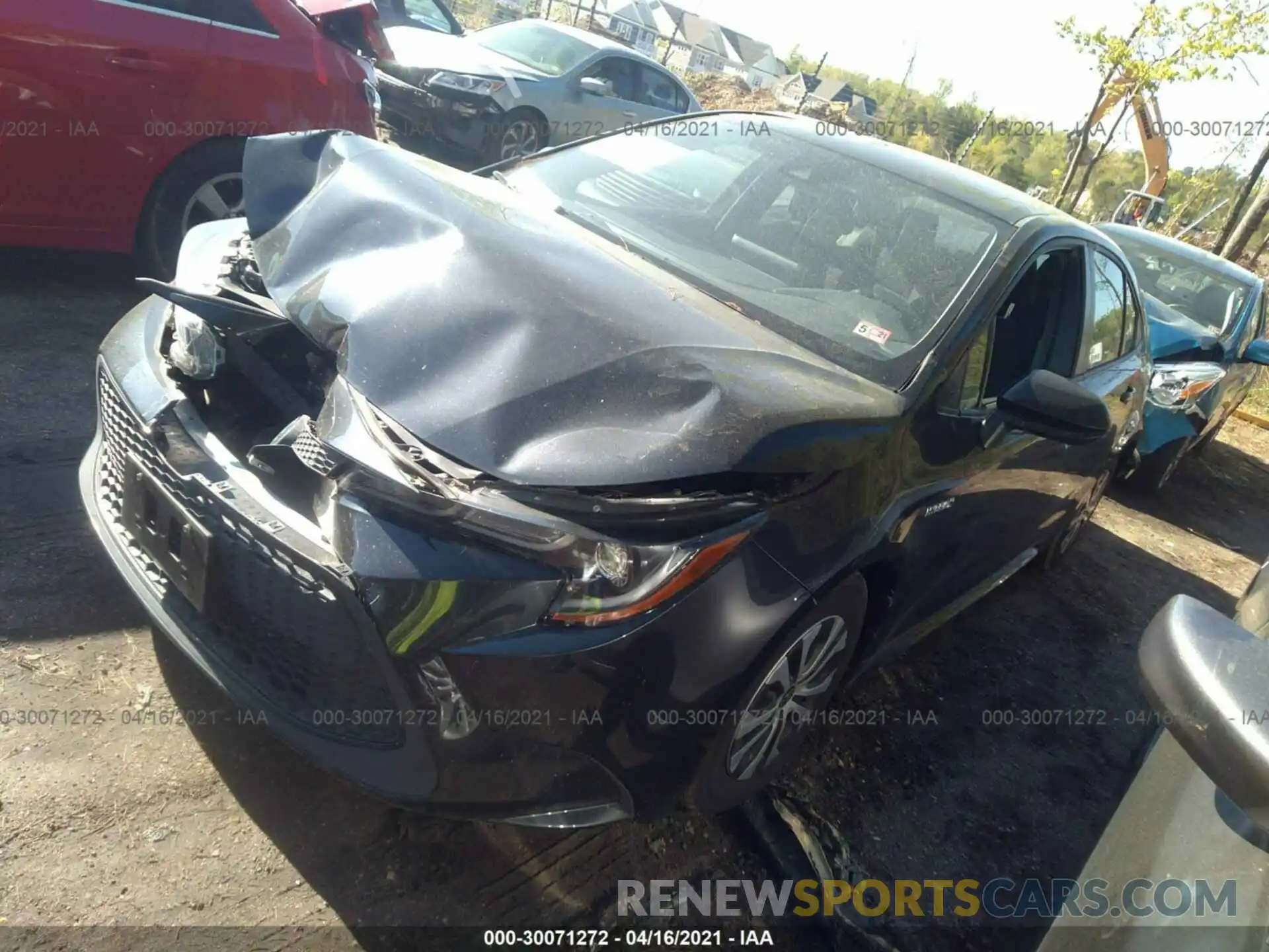 2 Photograph of a damaged car JTDEBRBE7LJ006373 TOYOTA COROLLA 2020