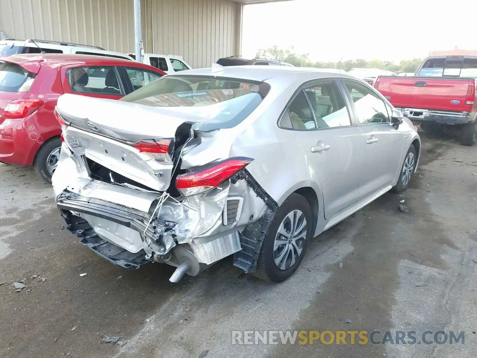 4 Photograph of a damaged car JTDEBRBE7LJ008205 TOYOTA COROLLA 2020