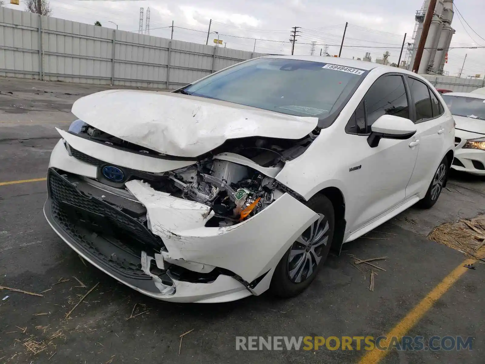 2 Photograph of a damaged car JTDEBRBE7LJ009385 TOYOTA COROLLA 2020