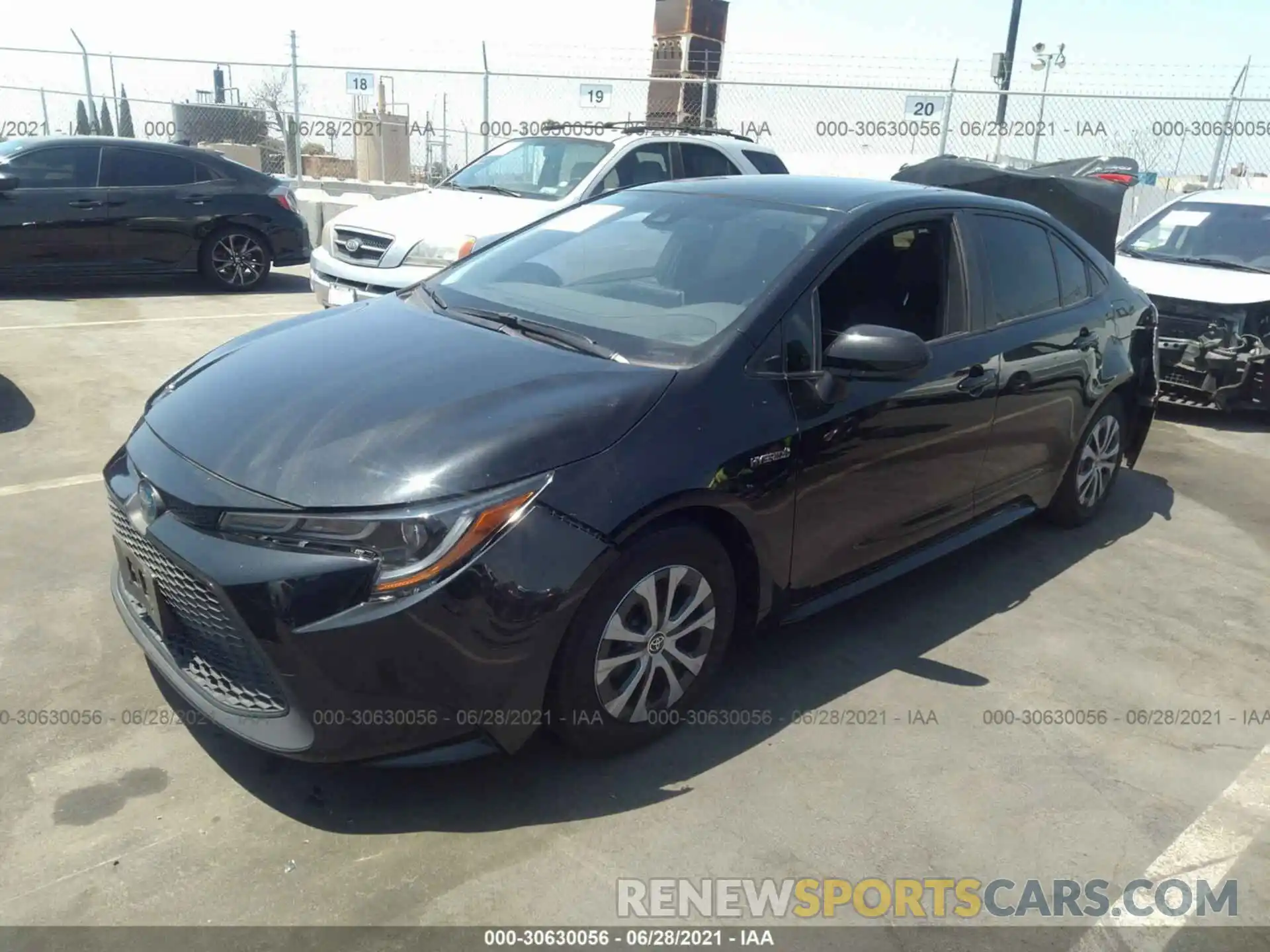 2 Photograph of a damaged car JTDEBRBE7LJ011816 TOYOTA COROLLA 2020