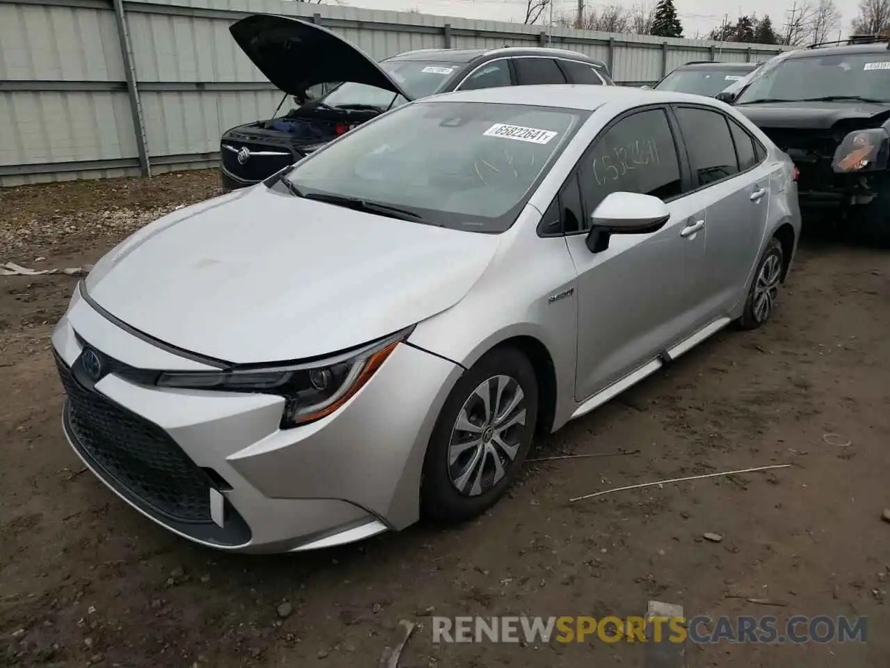 2 Photograph of a damaged car JTDEBRBE7LJ012593 TOYOTA COROLLA 2020