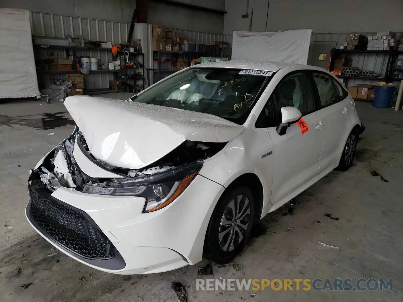 2 Photograph of a damaged car JTDEBRBE7LJ016272 TOYOTA COROLLA 2020