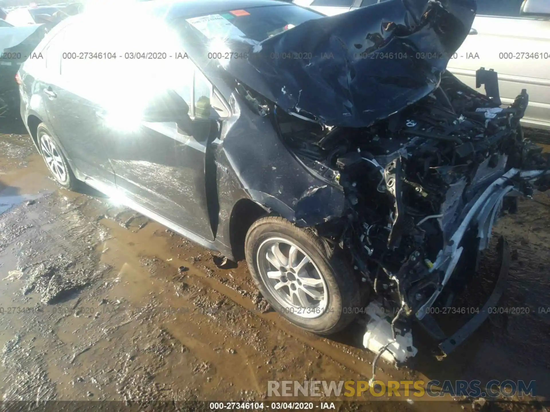 1 Photograph of a damaged car JTDEBRBE7LJ016322 TOYOTA COROLLA 2020