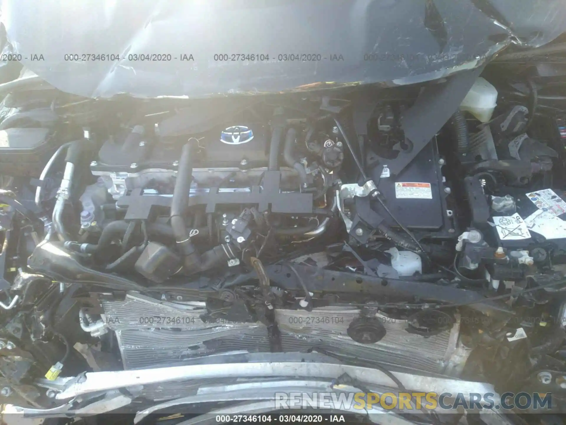 10 Photograph of a damaged car JTDEBRBE7LJ016322 TOYOTA COROLLA 2020