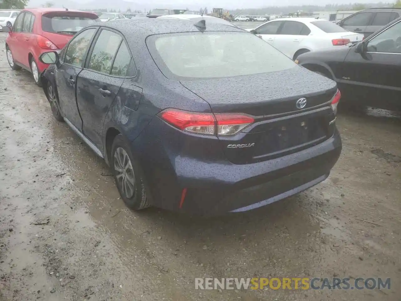 3 Photograph of a damaged car JTDEBRBE7LJ016935 TOYOTA COROLLA 2020