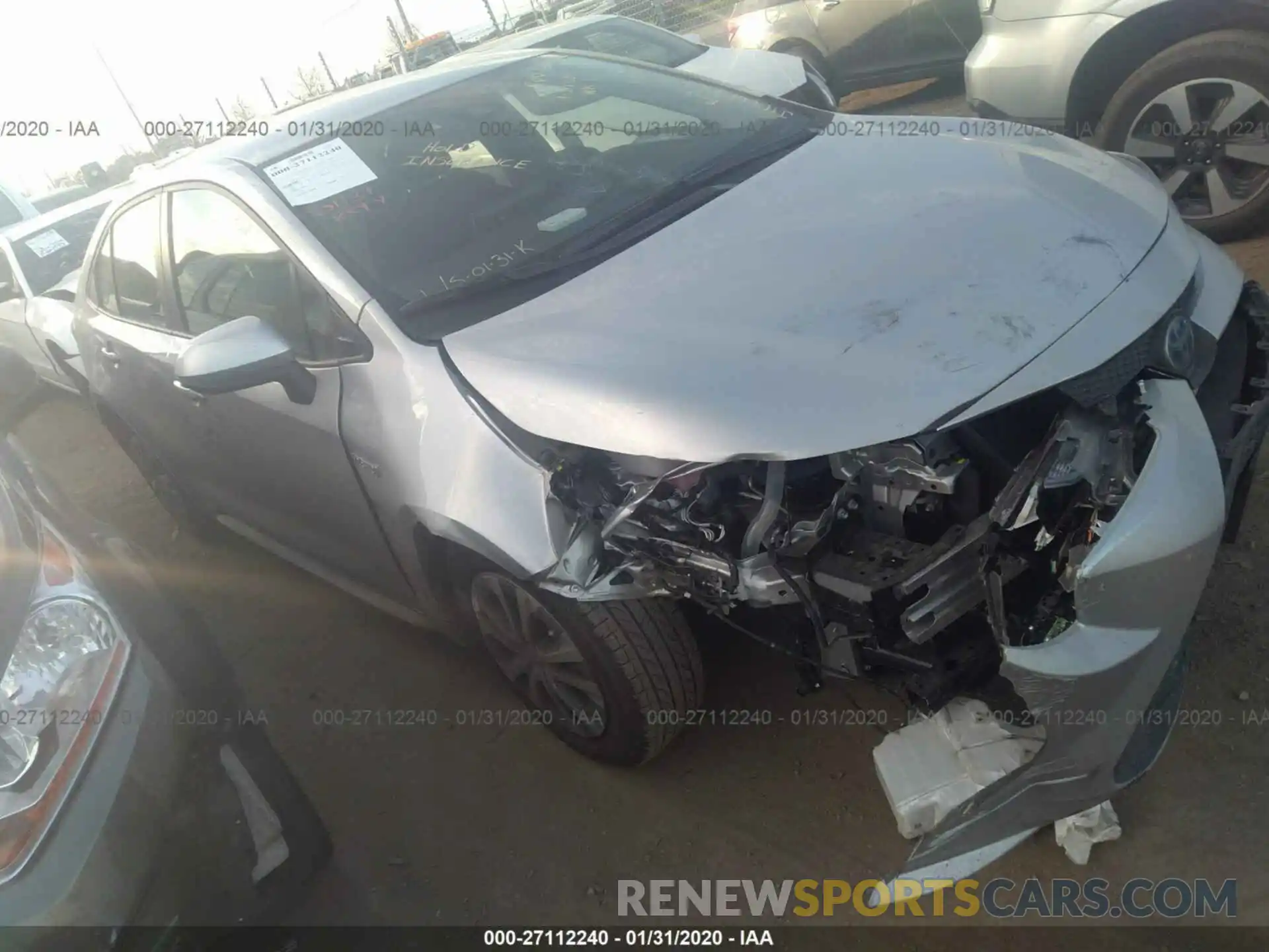 1 Photograph of a damaged car JTDEBRBE7LJ017535 TOYOTA COROLLA 2020