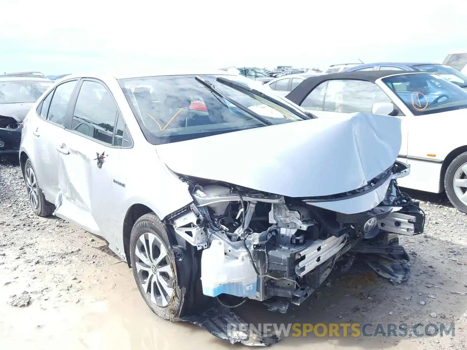 1 Photograph of a damaged car JTDEBRBE7LJ017549 TOYOTA COROLLA 2020