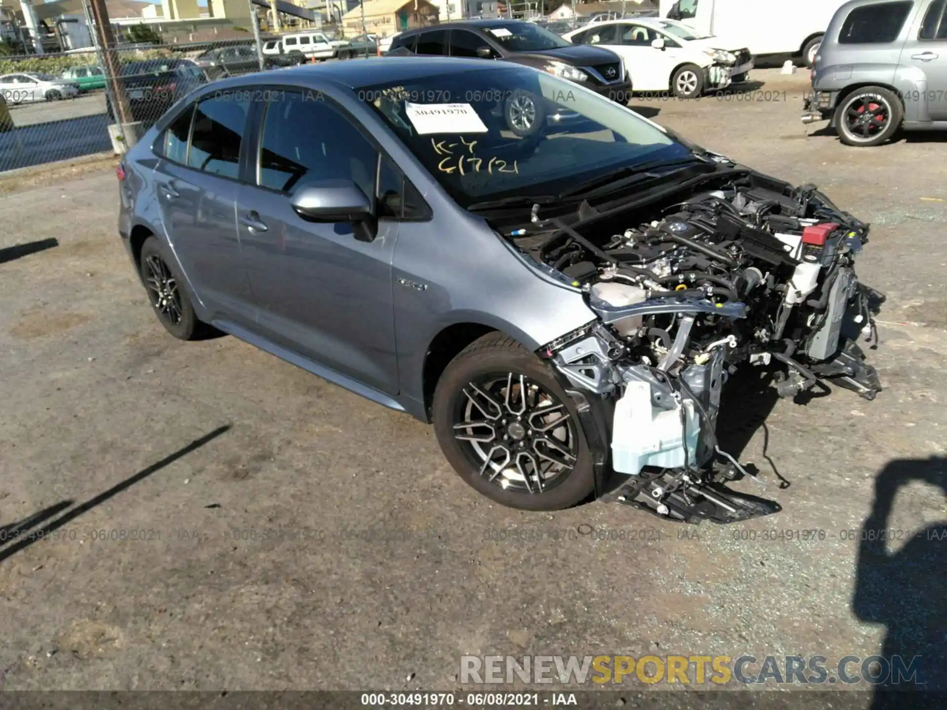 1 Photograph of a damaged car JTDEBRBE7LJ018037 TOYOTA COROLLA 2020