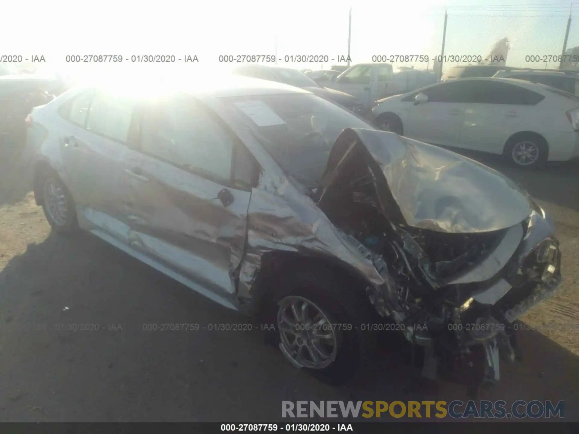 1 Photograph of a damaged car JTDEBRBE7LJ018409 TOYOTA COROLLA 2020