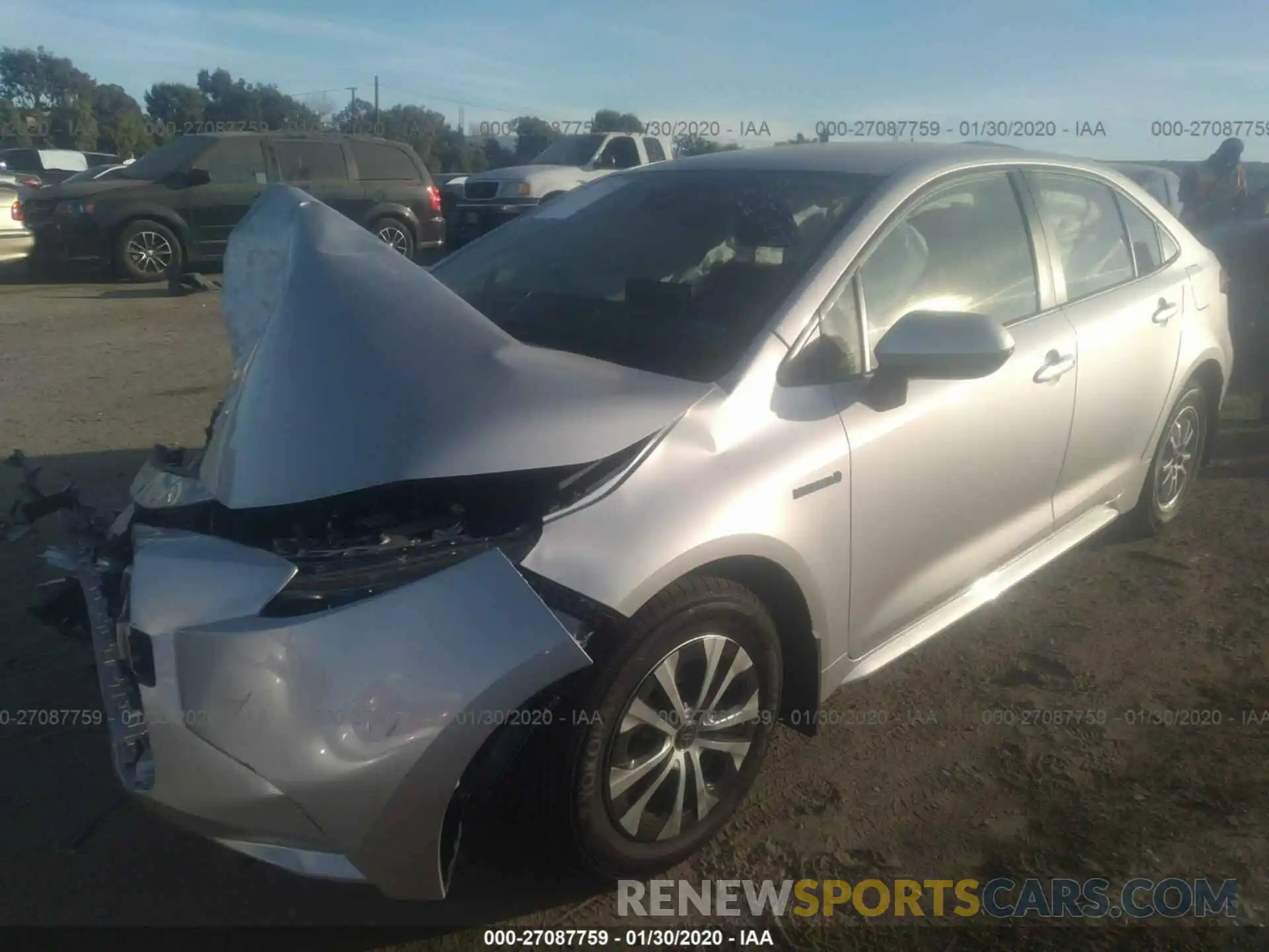 2 Photograph of a damaged car JTDEBRBE7LJ018409 TOYOTA COROLLA 2020