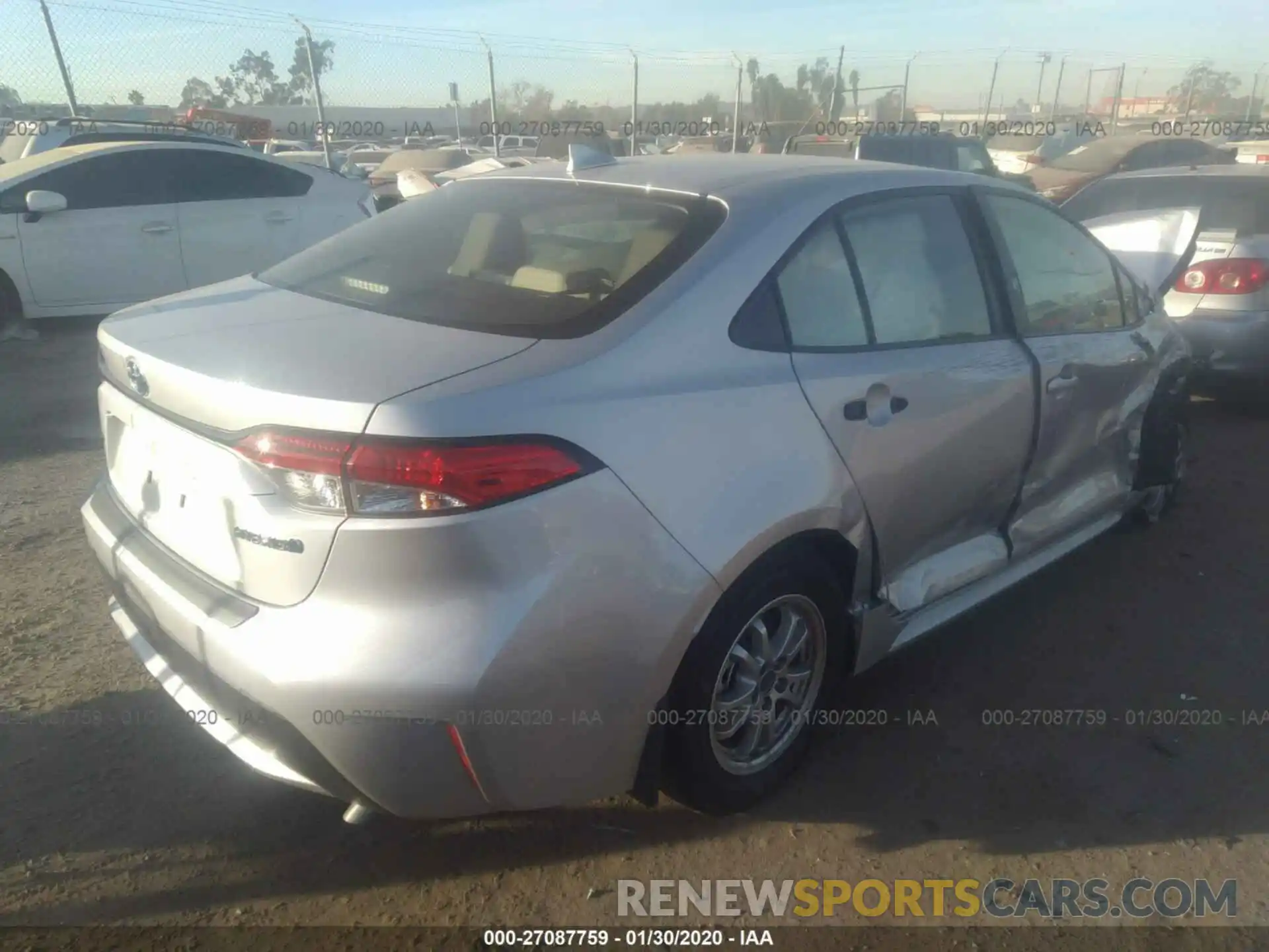 4 Photograph of a damaged car JTDEBRBE7LJ018409 TOYOTA COROLLA 2020