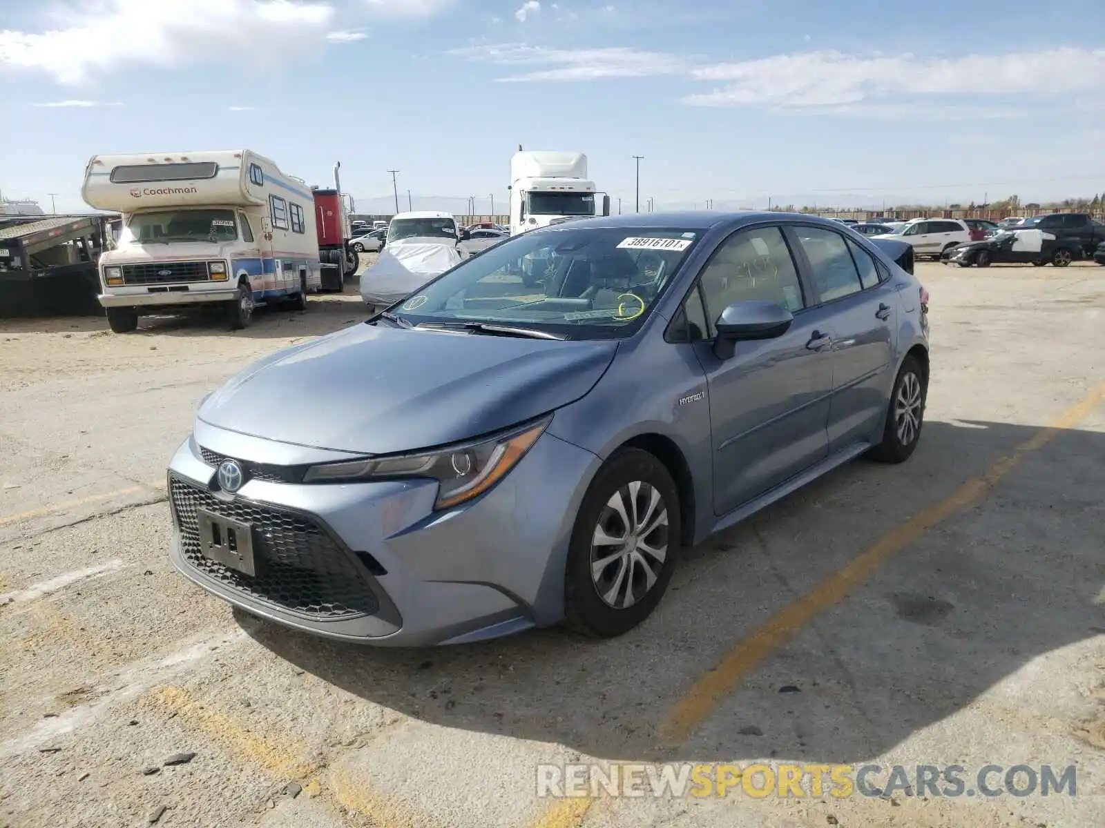 2 Photograph of a damaged car JTDEBRBE7LJ018720 TOYOTA COROLLA 2020