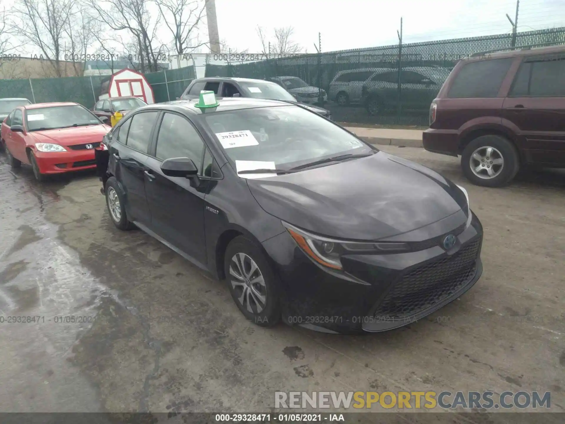 1 Photograph of a damaged car JTDEBRBE7LJ020399 TOYOTA COROLLA 2020