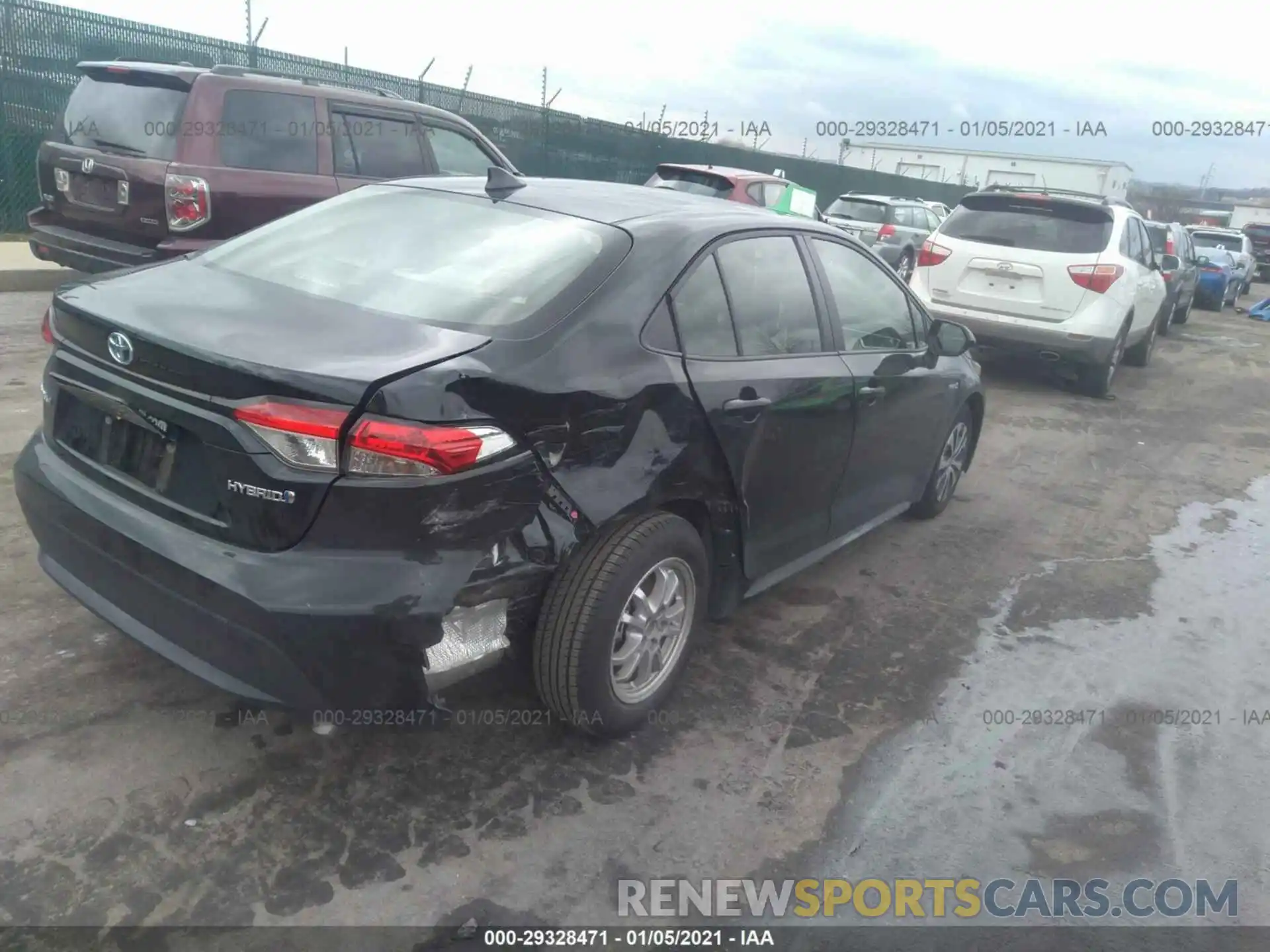 4 Photograph of a damaged car JTDEBRBE7LJ020399 TOYOTA COROLLA 2020