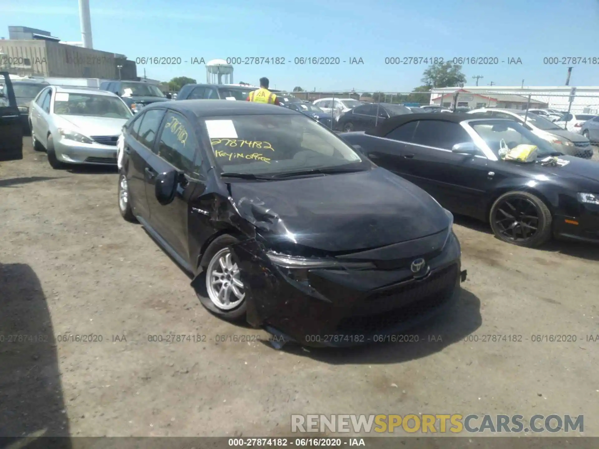 1 Photograph of a damaged car JTDEBRBE7LJ020709 TOYOTA COROLLA 2020