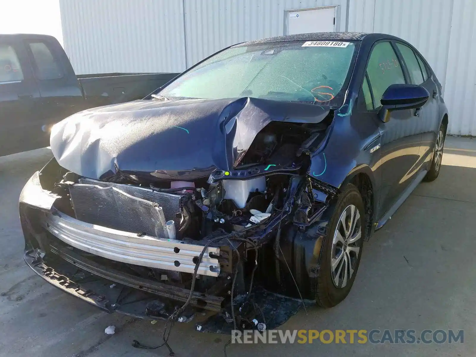 2 Photograph of a damaged car JTDEBRBE7LJ022444 TOYOTA COROLLA 2020