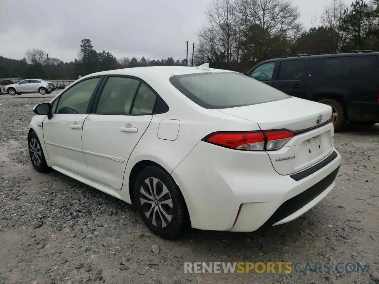 3 Photograph of a damaged car JTDEBRBE7LJ023206 TOYOTA COROLLA 2020