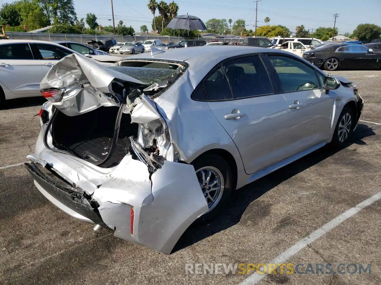 4 Photograph of a damaged car JTDEBRBE7LJ024260 TOYOTA COROLLA 2020