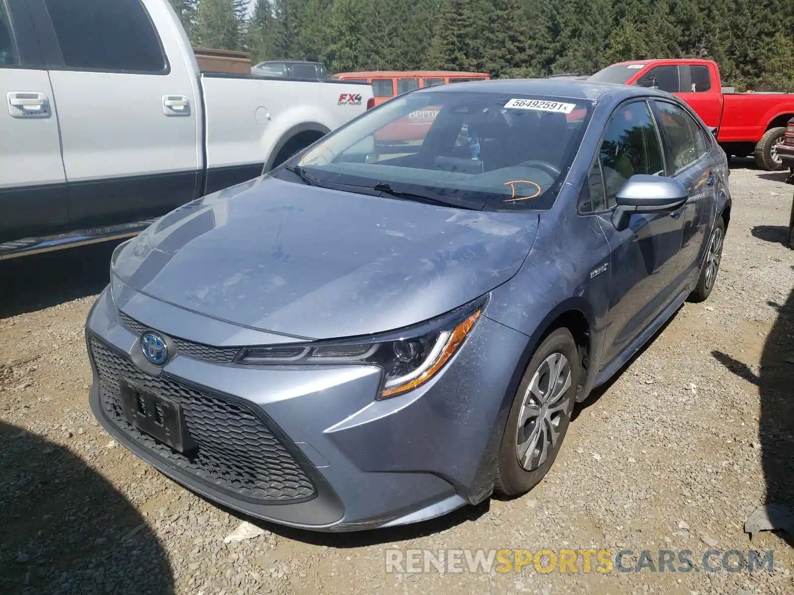 2 Photograph of a damaged car JTDEBRBE7LJ024484 TOYOTA COROLLA 2020