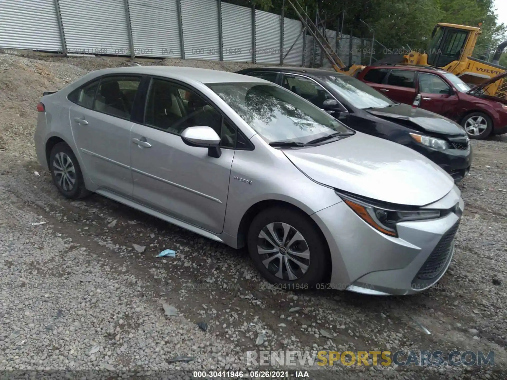 1 Photograph of a damaged car JTDEBRBE7LJ025117 TOYOTA COROLLA 2020