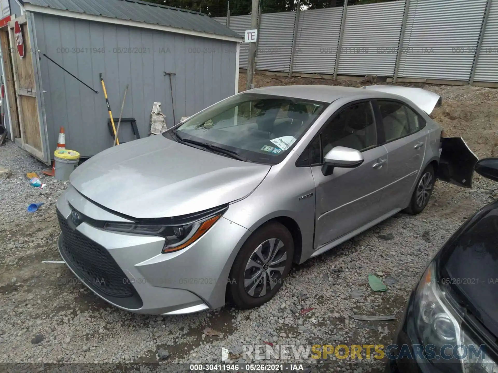 2 Photograph of a damaged car JTDEBRBE7LJ025117 TOYOTA COROLLA 2020